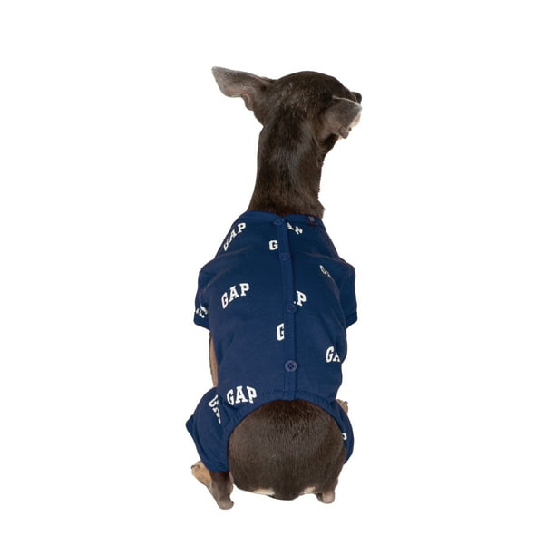 Gap Pet, Dog Clothes, Blue Logo Print Pet Pajama