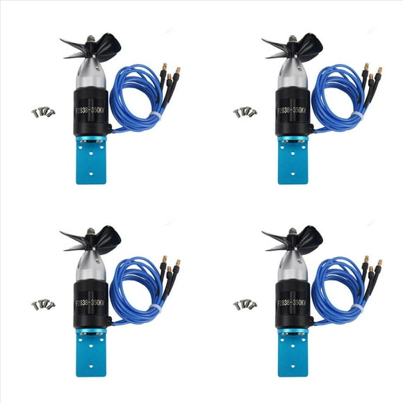 4X IPX8 Propulsor SubacuáTico Impermeable 2838 350KV 2.4KG Motor Sin Escobillas de Empuje con HéLice de 55Mm 60Mm para ROV RC Barcos CCW
