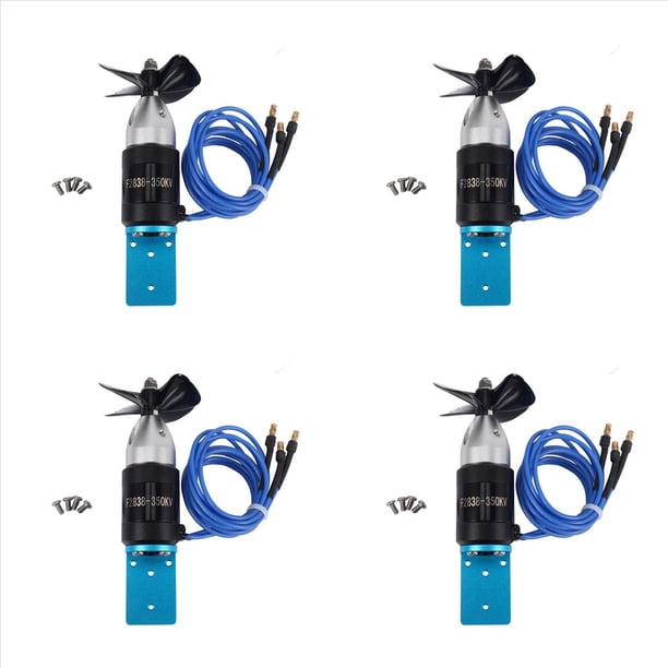 4X IPX8 Propulsor SubacuáTico Impermeable 2838 350KV 2.4KG Motor Sin Escobillas de Empuje con HéLice de 55Mm 60Mm para ROV RC Barcos CCW
