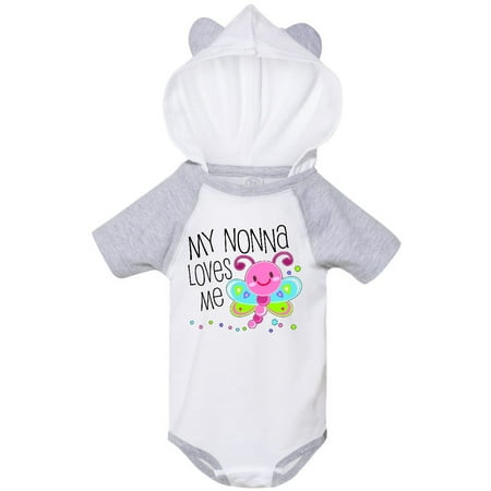 

Inktastic My Nonna Loves Me- cute dragonfly Gift Baby Boy or Baby Girl Bodysuit