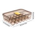 thumbnail image 3 of Egg Storage Container Clear Plastic Stackable Airtight Lid for Refrigerator Kitchen Organization, Yellow, 3 of 9