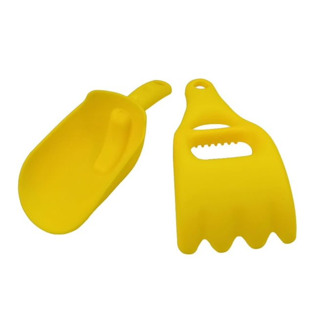 Juego de herramientas de jardinería Sunnimix 2 uds Juguetes de playa duraderos Amarillo