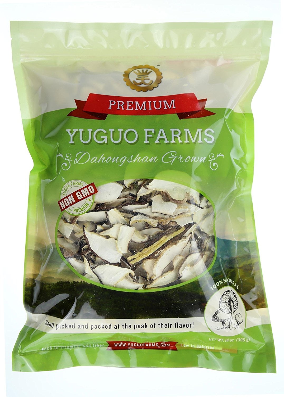 Yuguo Farms Dried Sliced Shiitake Mushrooms 100 Naturally Grown, NON