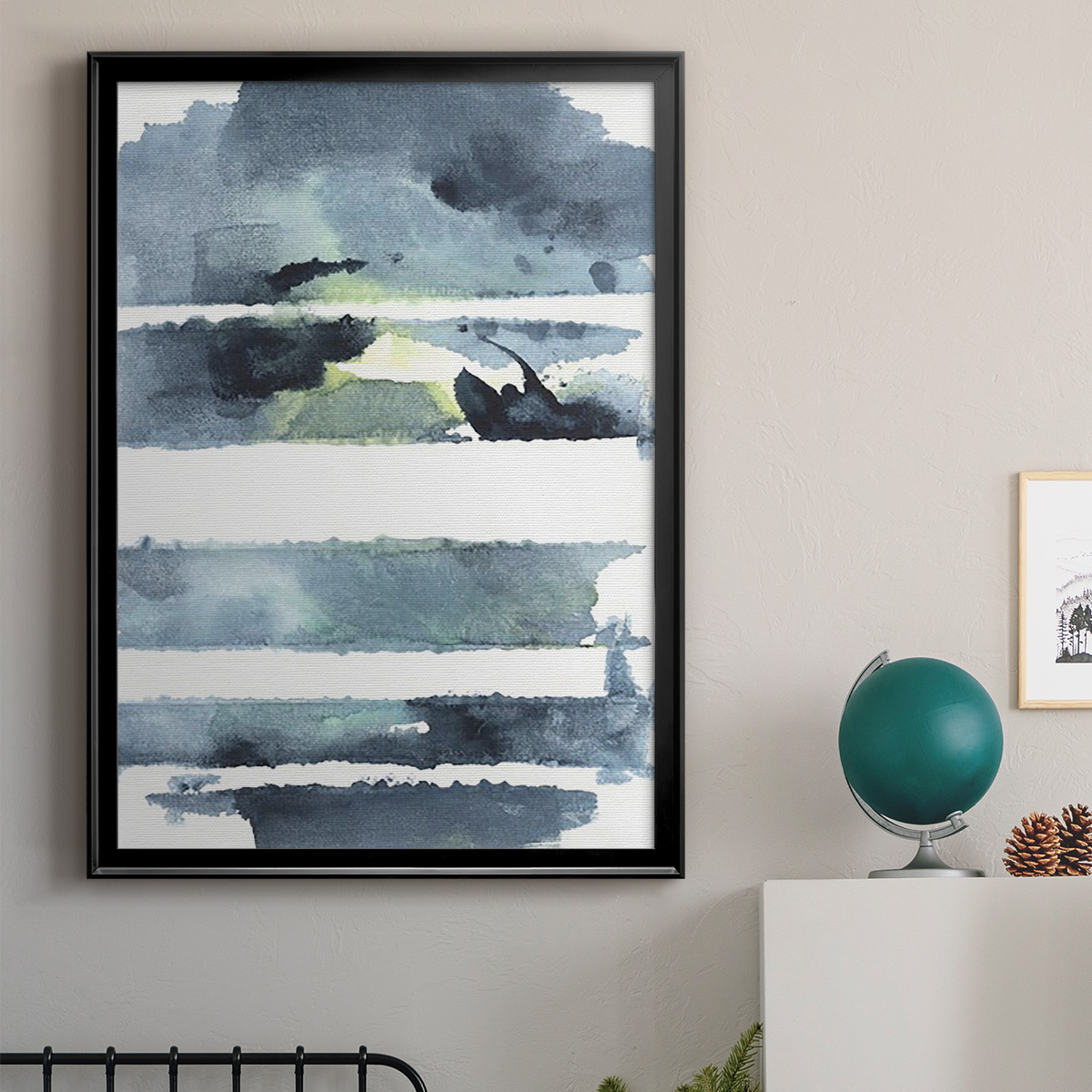 Blue Memories I Premium Framed Print, in Gold, Black, or Silver - Ready to Hang