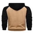 thumbnail image 2 of Contrast Color Long Sleeve Fleece Sweatshirts for Men‘s Hoodies Coat, 2 of 5