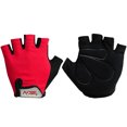 thumbnail image 1 of Guantes de medio dedo unisex para deportes al aire libre, guantes de ciclismo para montar en motocicleta, color rojo XL, 1 of 3