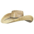 thumbnail image 5 of 2 pack Oversized Dark and Natural Cowboy Wide Brim Straw Hat | Sombrero de Palma Grande Obscuro y Natural - MexART, 5 of 9