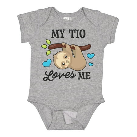 

Inktastic My Tio Loves Me with Sloth and Hearts Gift Baby Boy or Baby Girl Bodysuit