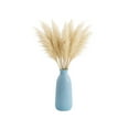 thumbnail image 6 of Ceramic Vase with Plaid Textured Pattern for Living Room Decor and Home Accent - Decorative Flower Vase for Room, Bedroom or Office Display - Elevate House and Table Decor Styling - 12", Blue, 6 of 11