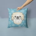 thumbnail image 2 of Caroline's Treasures BB1655PW1414 Snowflake Pekingese Fabric Decorative Pillow , 14Hx14W, multicolor, 2 of 4