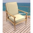 thumbnail image 2 of Jordan Manufacturing Sunbrella 45" x 22" Canvas Antique Beige Solid Rectangular Outdoor Deep Seat Chair Cushion Set with Ties and Welt, 2 of 13