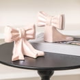 thumbnail image 6 of 1 Pair Ceramic Bow Bookends - Cute Non- Book Holder for Shelves, Desks & Dorms - Decorative Sculpture Home Office Decor Gift for Women & Girls, 6 of 8