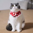 thumbnail image 4 of Bueautybox Cat Cute Christmas Decor Santa Xmas Knitted Scarf Pet Collar for Small Animals, 4 of 7