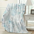 thumbnail image 3 of [Hypoallergenic Snowflake Throw] Hypoallergenic Snowflake Pattern Throw Blanket - Stain Resistant, All-Season Multipurpose Flannel Knit, Digital Print Polyester, 3 of 5