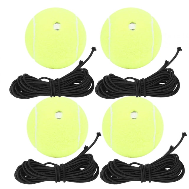 LAFGUR 4Pcs/Set High Elastic Tennis Ball With Rubber Band For Sports Practice Training Belt Line Sports Practice Supply