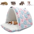 thumbnail image 1 of Hamaca para animales pequeños, hamaca para animales pequeños, casa cálida para conejo, hámster, chinchilla, conejillo, rosa Feliz Sencillez, 1 of 5