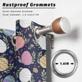 thumbnail image 2 of Outdoor Curtains for Patio Waterproof, Easter Bunny Outdoor Privacy Panels Grommet, Colorful Eggs Spring Leaves Daisy Navy Blue Blackout Outside Curtains for Porch/Cabana 54"x84", 1 Panel, 2 of 8