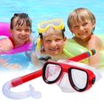 thumbnail image 4 of Kids Swimming Goggles with Snorkel Set, Large Frame HD Anti-Fog Diving Mask & Dry Top Snorkel for Boys Girls, Leak-Proof Adjustable Strap for Pool, Beach, Ocean Snorkeling Safety Gear Ages 6-12​, 4 of 7