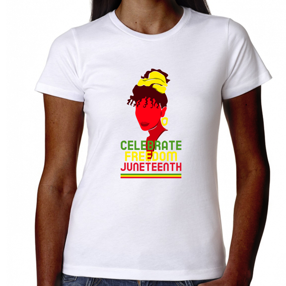 Black History Melanin T-shirt for Women Freedom Day Womens Black Pride Tee