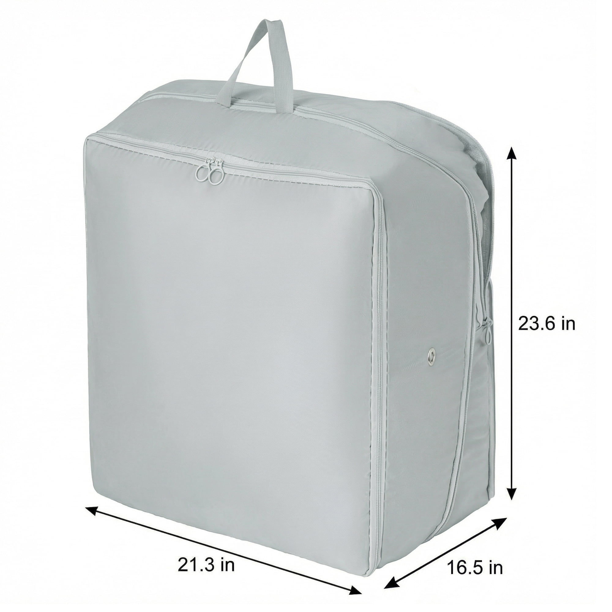Unique Bargains Foldable Storage Bags Ideal for Organizing Bedroom Grey 21.3"x16.5"x23.6"