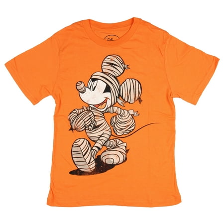 Disney Mickey Mouse T-Shirt Mummy Costume Boy's Orange Tee
