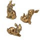 thumbnail image 3 of 3x Estatua de conejo Figura de conejo Artesanía de resina Adorno Figuras coleccionables Conejo Oro, 3 of 9