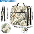 thumbnail image 2 of FORMRS Zipper Binder with Shoulder Strap 2-inch Ring 500 Sheet Capacity File Bag, Green Birds, 2 of 5