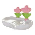 thumbnail image 1 of Jabonera con forma de flor, de drenaje rápido, para cocina, baño, con diseño floral, para decoración de encimeras, de plástico, para barra de champú, para ducha, caja de jabón, 1 of 8