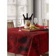 thumbnail image 6 of Red Table Cloth, Retro Oil Painting Modern Abstract Art Aesthetics Waterproof Tablecloth for Rectangle Tables, Reusable Washable Fabric Table Cover for Restaurant Kitchen Dining Tables 60"x84", 6 of 6