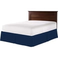 thumbnail image 3 of 100% Egyptian Cotton 1000 Thread Count 1Pcs Luxury Hotel Quality Box Pleated Bed Skirt 15" Inch Drop, Full Size (54"X75") Inch, Navy Blue Solid, 3 of 6