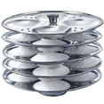 thumbnail image 1 of TABAKH Stainless Steel 5-Rack Idli Stand, Medium, Silver, 1 of 2