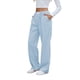 thumbnail image 3 of Pantalones Bóxer A Rayas para Mujer, de Algodón, para Estar en Casa, Informales, A Cuadros, Estilo Y2K, con Bolsillos Azul XL, 3 of 9