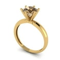 thumbnail image 2 of Clara Pucci 14K Yellow Gold 1.5ct Champagne Solitaire Ring for Women, 2 of 8
