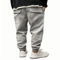 thumbnail image 4 of Puntoco Pantalones de hombre con cordón ajustable y pierna reforzada de color liso, 4 of 4