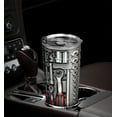 thumbnail image 5 of 20oz Mechanic Toolbox Coffee Tumbler, Mechanic Gifts, Engineer Gifts, Coffee Thermos for Men, Mechanic Tumbler Cup, Stainless Steel Double Wall Vacuum Insulated Travel Coffee Mug with Lid MALZ0904004Z, 5 of 7