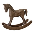 thumbnail image 3 of Estatua de caballo mecedor, adorno de escritorio, madera, vintage, rústico, retro, escultura animal Marrón, 3 of 9
