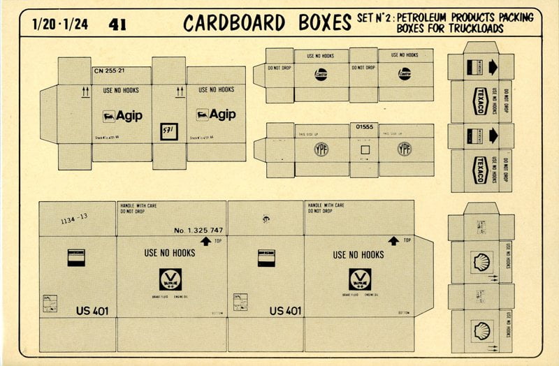 Verlinden 1:20 1:24 Modelkit Cardboard Packing Boxes for Truckloads No.1 #40 