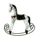 thumbnail image 1 of Figura de escritorio Caballo mecedor de madera Estatua de animal coleccionable Adorno de escritorio Rojo Blanco, 1 of 9