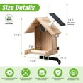 thumbnail image 6 of Bird Feeder with Camera, 5200mAh Battery Solar Bird Feeder Outdoor, 11000+Bird Recognition, Voice Dialogue, 1080P HP Video, Night Vision, 6 of 10