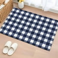 thumbnail image 2 of Navy Blue Check Entryway Rug 2x3 Area Rug Washable Indoor Doormat Small Bathroom Rugs Non-Slip Low Pile Accent Throw Rugs Farmhouse Buffalo Plaid Blue Floor Carpet for Kitchen Bedroom Entrance, 2 of 8
