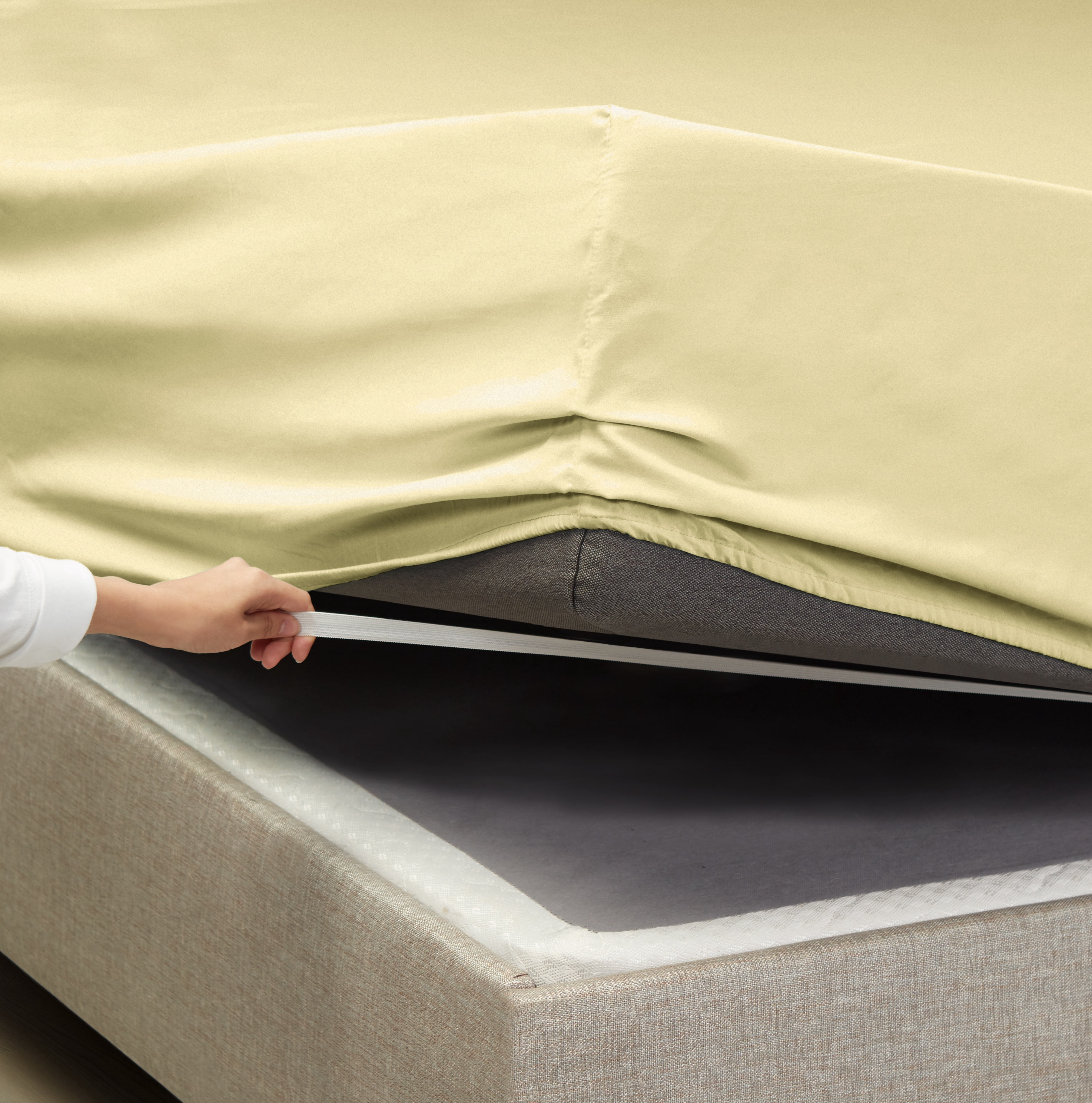 Hearth & Harbor Deep Pocket 3 Piece Solid Bed Sheet Set, 1800 Thread Count Microfiber Sheets, Twin, Sage