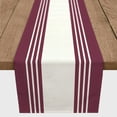 thumbnail image 3 of Creative Products Large Farmhouse Stripe Burgundy 16x72 Poly Twill Table Runner, 3 of 3