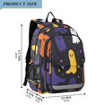 thumbnail image 2 of FORMRS Unisex School Backpack 17" Student Travel Bag with Laptop Compartment, Halloween Colorful Ghosts, 2 of 7