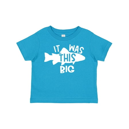 

Inktastic It Was This Big Fishing Humor Gift Toddler Boy or Toddler Girl T-Shirt