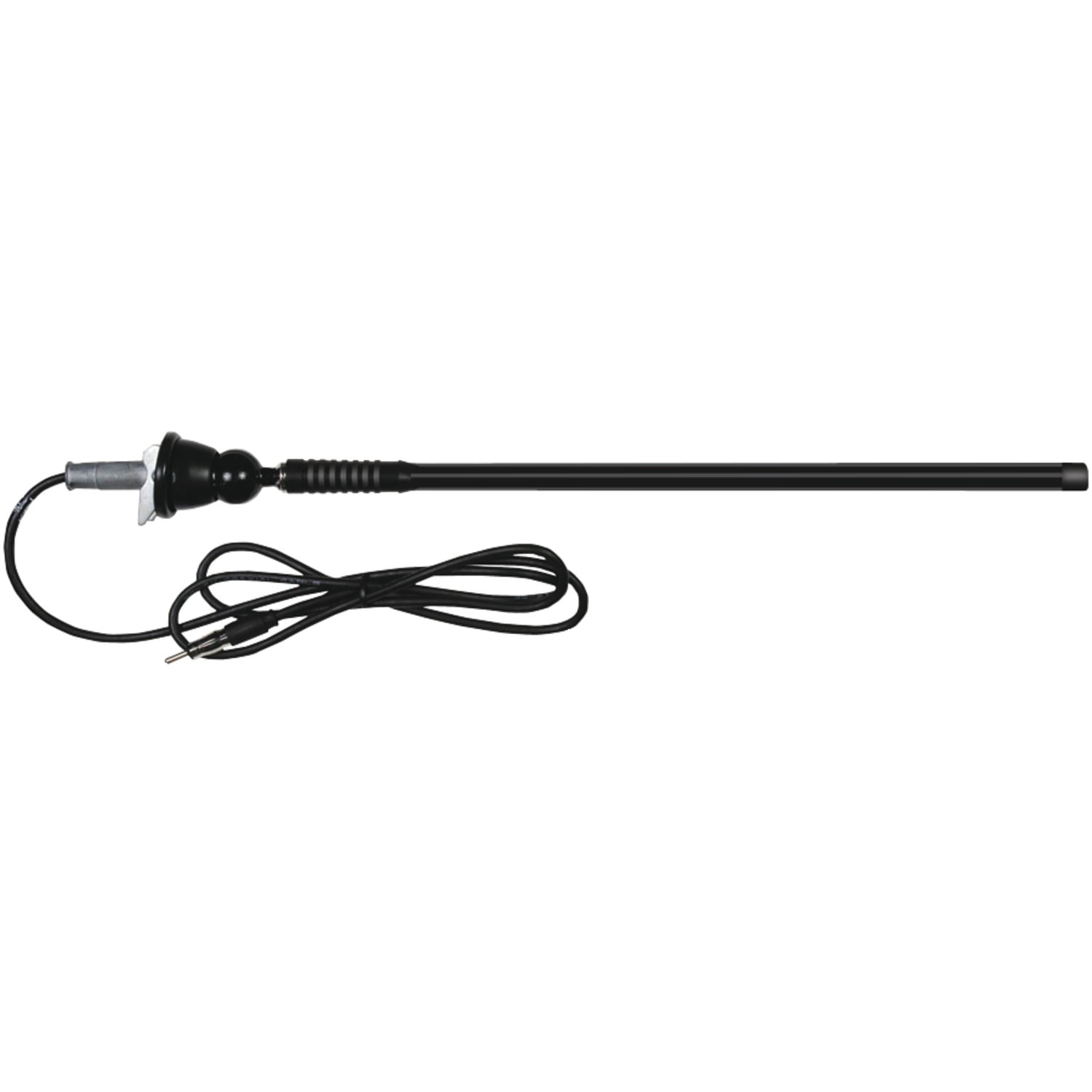 Dual MAR16B Rubber Mast AM/FM Antenna (Black)