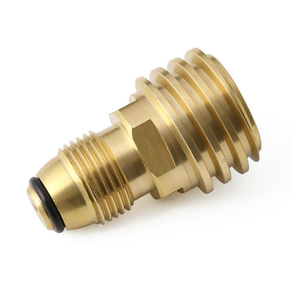 Converts Propane LP TANK POL Service Valve to QCC Outlet Brass Refill