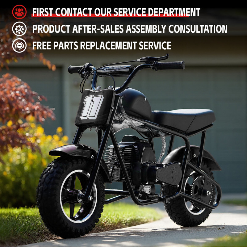 SAY YEAH Dirt Bike,50cc 2-Stroke Mini Bikes for Age 8+,Mini Motor-cycle with 20 MPH Max Speed,180 lbs Max Load,Black