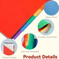thumbnail image 6 of AGCAN 24 Pcs 3 Ring Binder Dividers with Tabs, Plastic File Dividers Binder Index Dividers with One Front Pocket and Tab, Multicolor, AGCAN Letter Size (9.8×11.2 Inch), 6 of 8