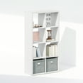 thumbnail image 5 of Furinno Simple Open Back Cube Storage Organizer, Standing Shelf, 8-Cube, White, 5 of 5