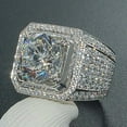 thumbnail image 3 of Lssam Diamond Rings for Men | Cubic Zirconia Wedding Band for Women & Mens - Unisex Sparkle, 3 of 8